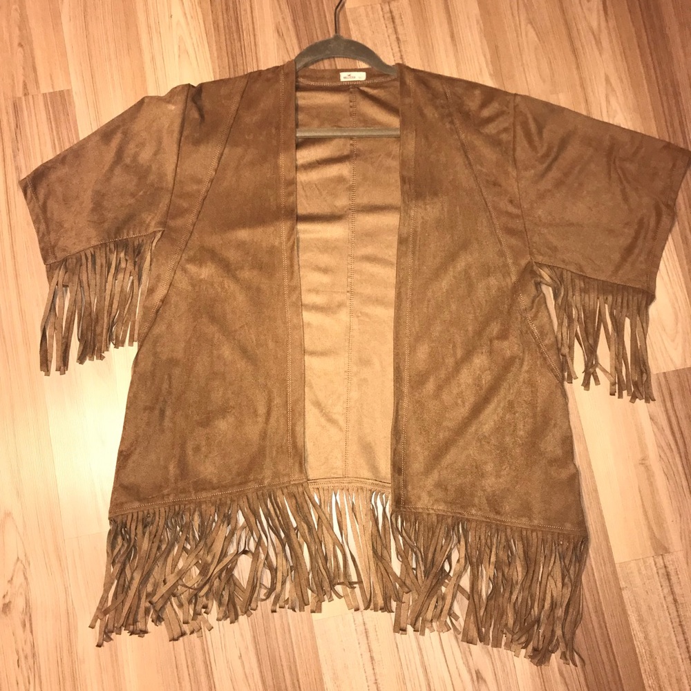 Suede Fringe Kimono